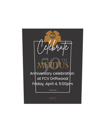 50th year Fall Creek Vineyards Meritus Texas 2021